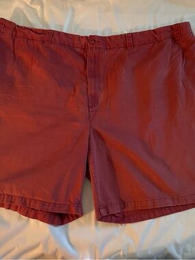 Men's Casual Red Cotton Shorts